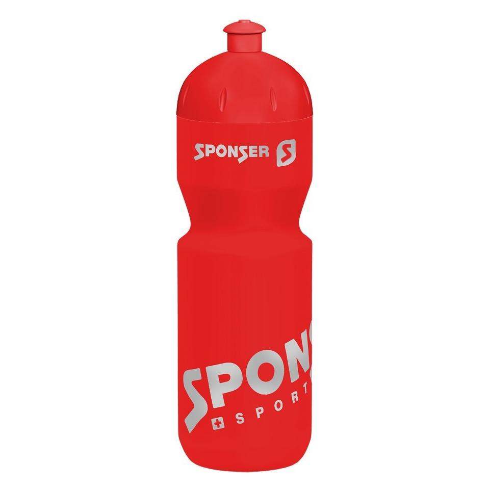 Sponser netzrot / silber 750 ml Wasserflasche (neu) (0.75 l) (35780446)