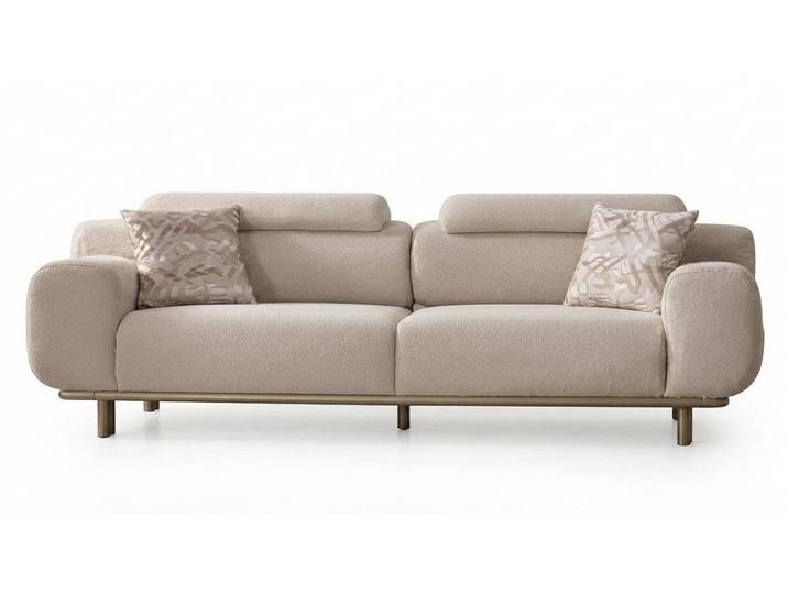 JVmoebel 3-Sitzer Sofa Moderner Stil Beige Komfort Luxuriös Stilvoll Praktisch, 1 Teile, Luxuriös und stilvoll