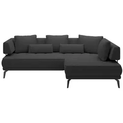 Ecksofa Giotto Stoff Grau Dunkelgrau