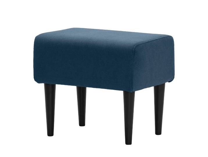 Polsterhocker Oldbury I 49 x 44 x 37cm Blau/Brilliantblau Microfaser Sela: Brilliantblau