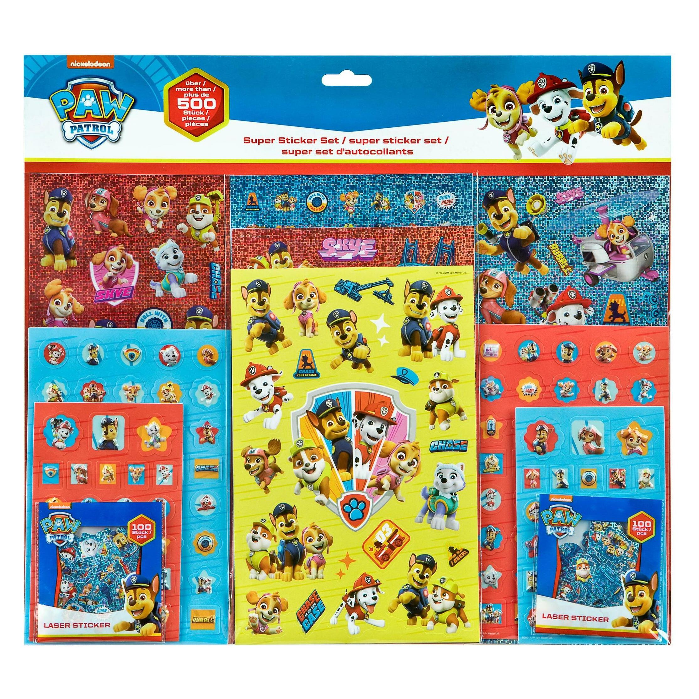 Undercover Paw Patrol Super Sticker Set (500 Sticker) (PPDT0034)