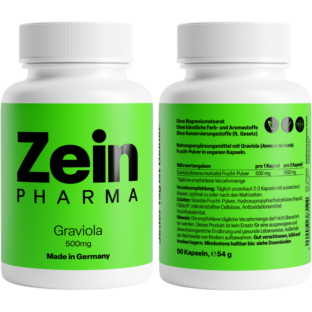 ZeinPharma Graviola 500mg Health and Well-Being Food Supplement 90&nbsp;caps.