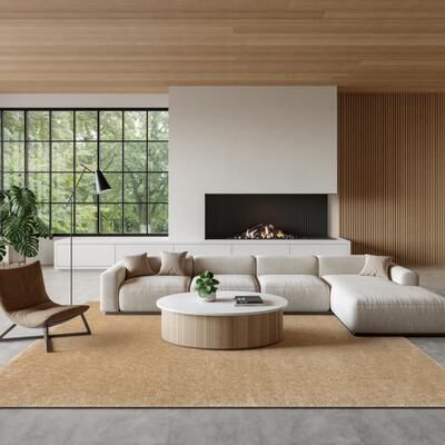Nourison Pacific Shag Indoor only Solid Area Rug