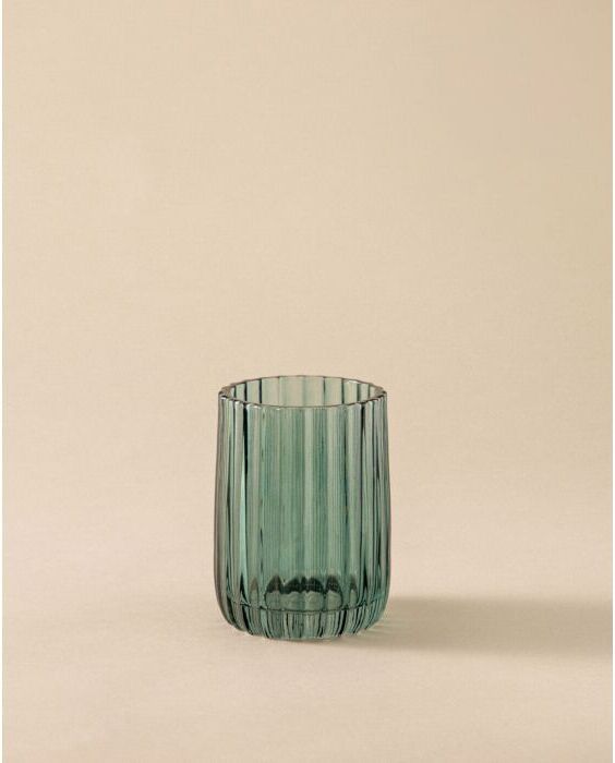 Cosmic Lido Stand-Zahnbürstenhalter WJC213A0051420 75 x 75 x 100 mm, Glas, smoke green