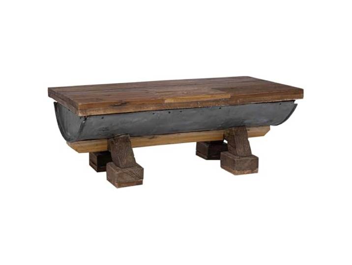 HKLGBVCR Couchtisch aus Naturholz, 90 x 50 x 35 cm, Retro-Stil, für Wohnzimmer