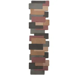 WOLLTEPPICH HALLEIN, geometrisch, Grau-Rosa, 60 x 230 cm