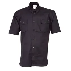 Hemd kurzarm "1654" Basic - M - schwarz