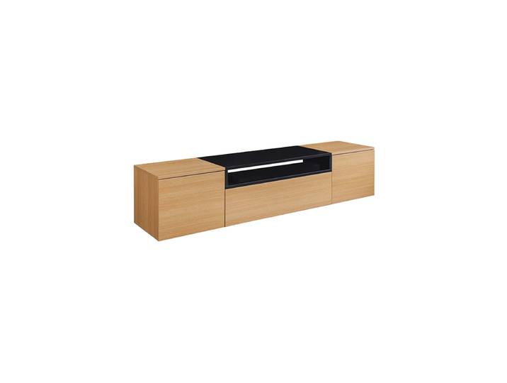 Design Lowboard „Loft“ für die Wandmontage, verschiedene Grössen Eiche Natural, Schwarz Invicta Interiors