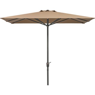 Marktschirm SCHNEIDER SCHIRME "Korsika", beige (silbergrau), Obermaterial: 100% Polyester, Standschirme, 270 x 270 cm