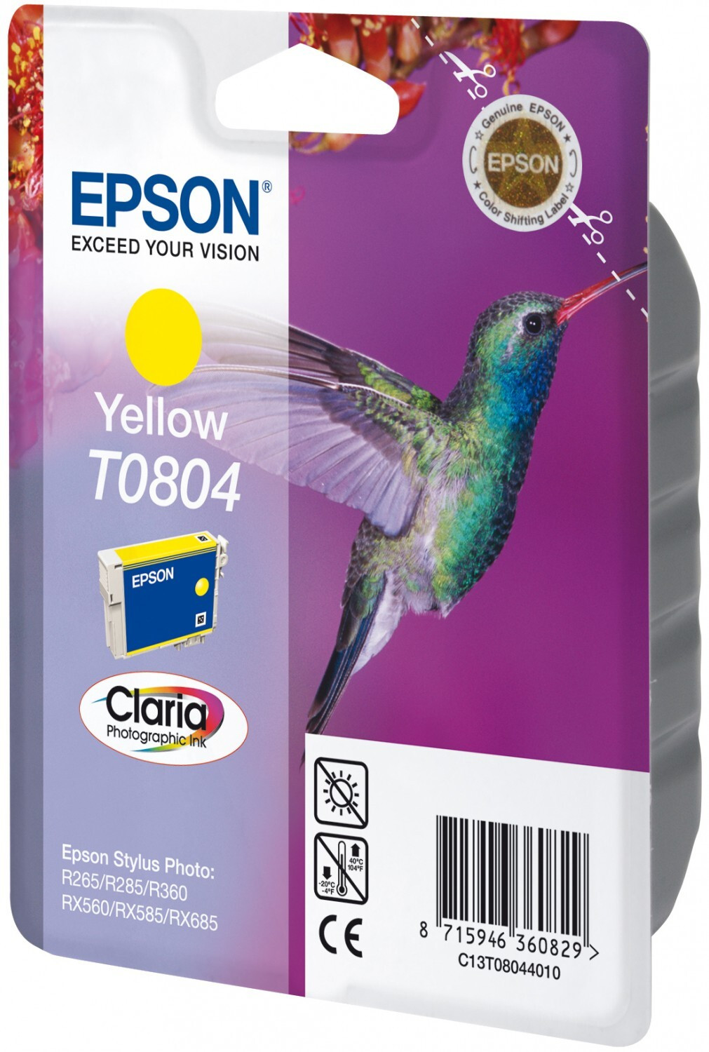 Epson T0804 inktcartridge, geel, 1 ml