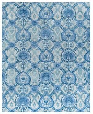 Overton "Modern One-of-a-Kind Handmade Area Rug - Gray, 7' 10"" x 9' 10"" - 7' 10"" x 9' 10"""
