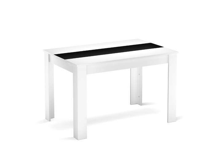 Esstisch ACCENT mit Wendeplatte 120 x 80 cm weiss