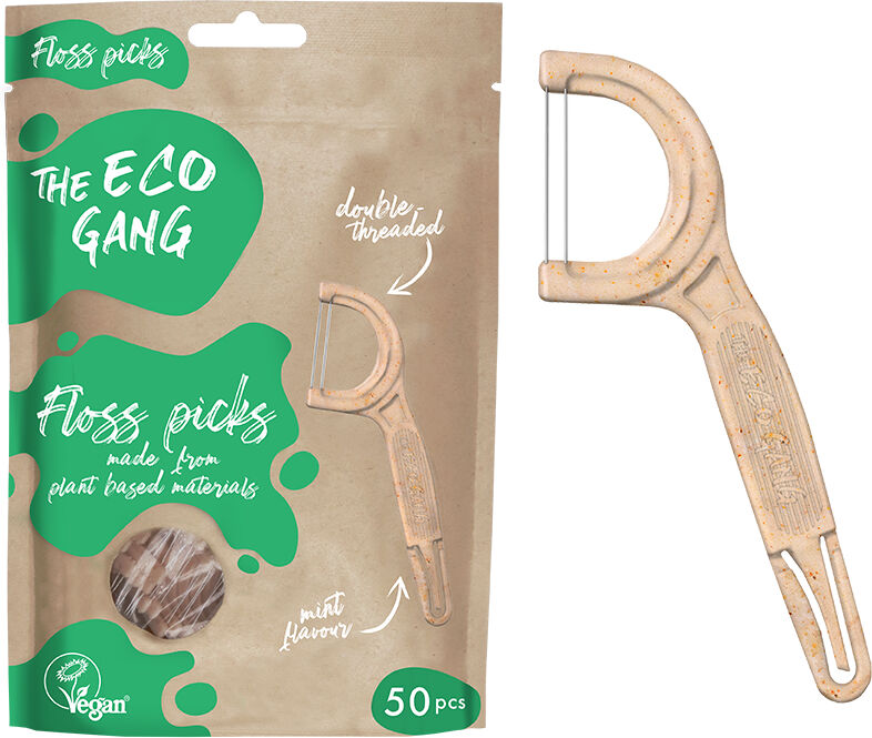 The Eco Gang Floss Pick Mint 50 Units