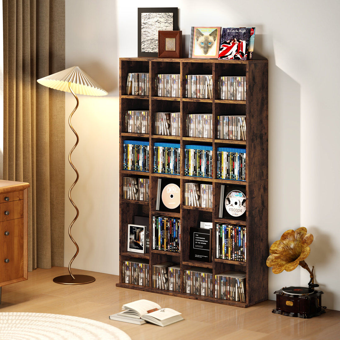17 Stories 130.5 cm H Dowel Rack Rustic Brown 130.5cm H X 89cm W X 20cm D