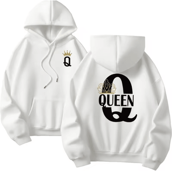 Inspire Essentials King Queen Matching Hoodies Casual Pullover Sweatshirts For Couples 9 m