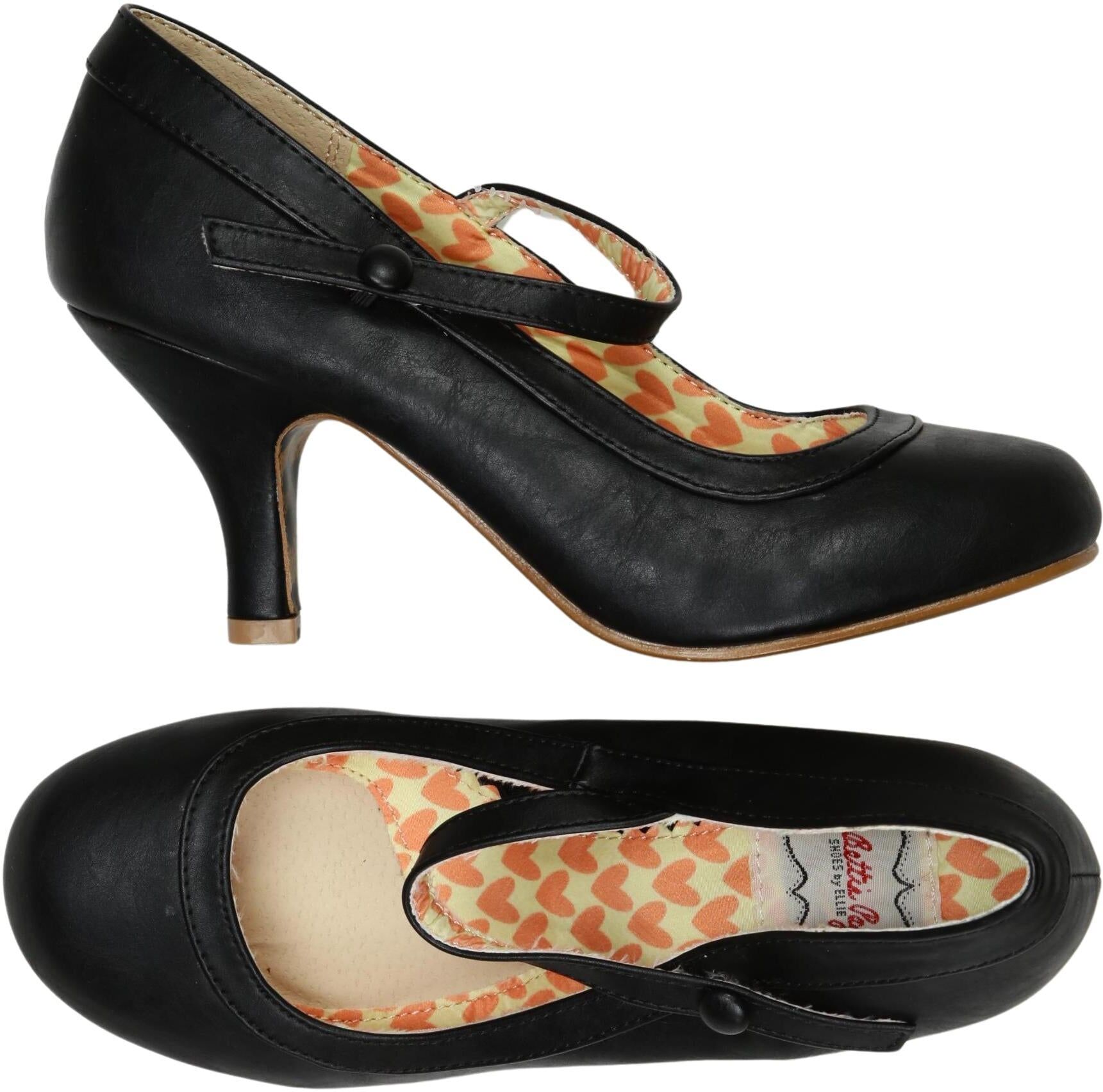 Bettie page Damen Pumps, Schwarz, Gr. EU 37 (US 6), Kunstleder - Second Hand