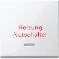 Wippe Kontrollfenster für Fenster mit Aufdruck Heizung, Typ 435119, glänzend weiß (glänzend), Retail
