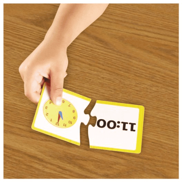 Learning Resources Time Activity Set for Kids Ages 4 and Up, Includes Teaching Clock, Puzzle Cards, Time Dice, and Write-and-Wipe Clock