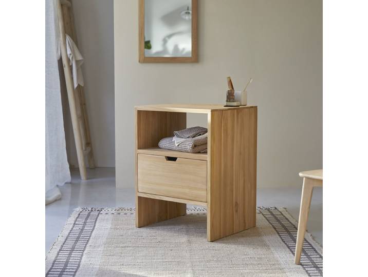 Aufbewahrungsmöbel aus massivem Teakholz, 60 cm Kwarto - Natur - Teak