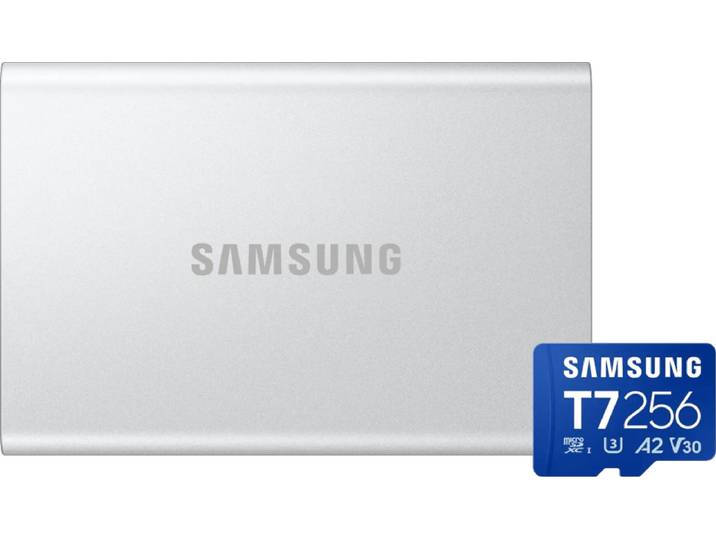 Samsung T7 Resurrected Portable SSD 4TB + Samsung MicroSDXC T7 256GB 170MB/s