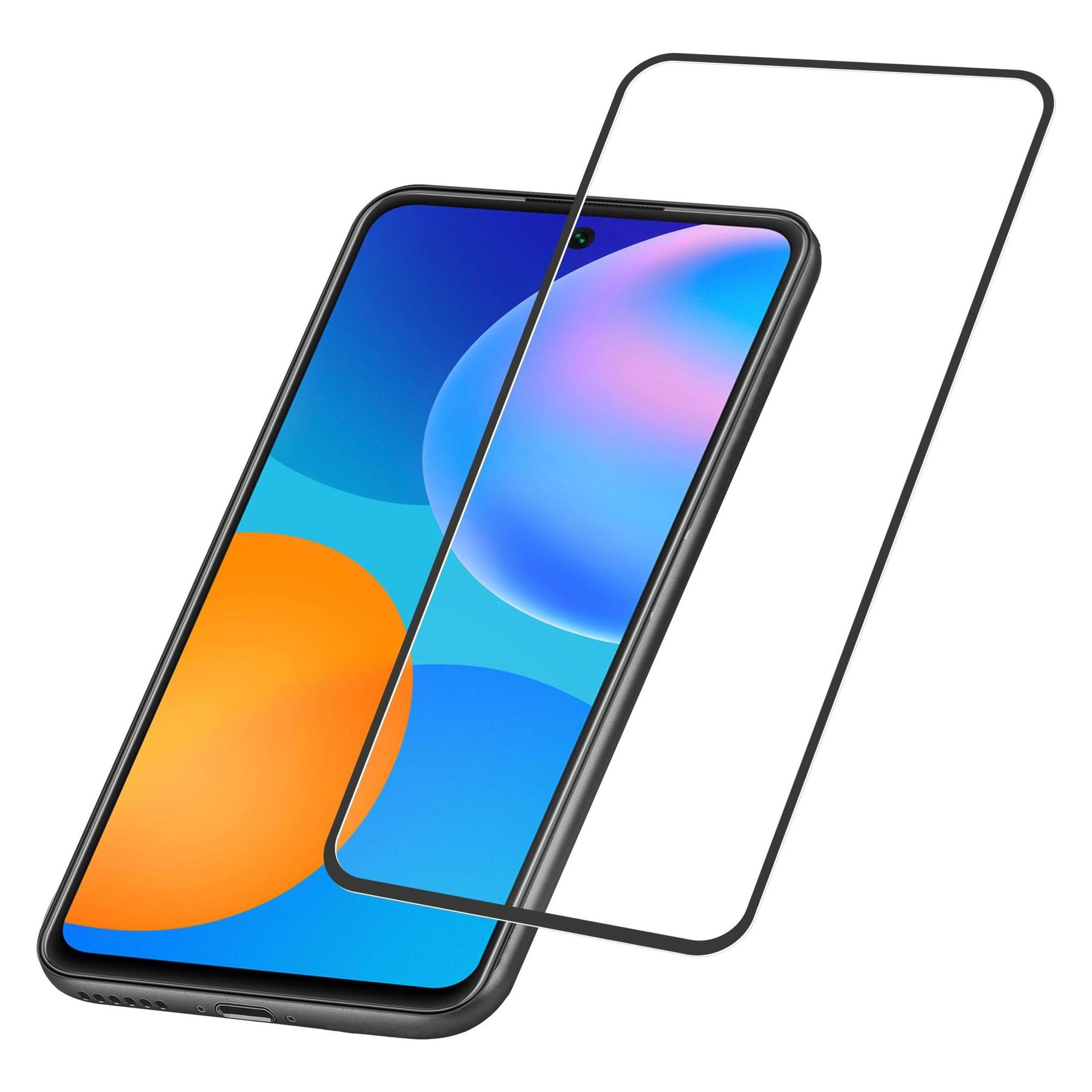 Cellularline Capsule Screen Protector, Huawei P Smart 2021, Black (Huawei P Smart (2021)) (TEMPGCABPSMART21K)