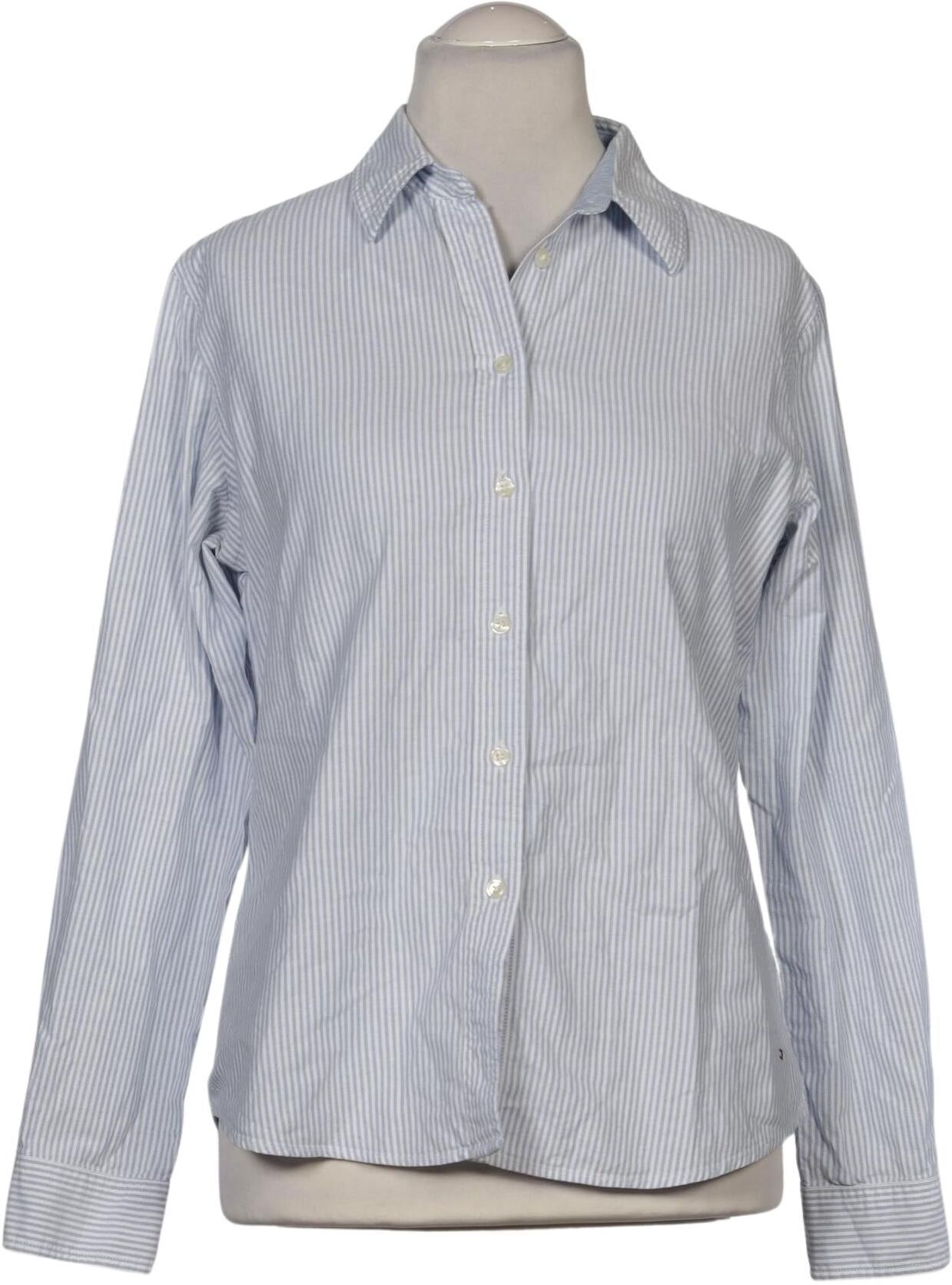 Tommy Hilfiger Damen Bluse, Hellblau, Gr. L, Baumwolle - Second Hand