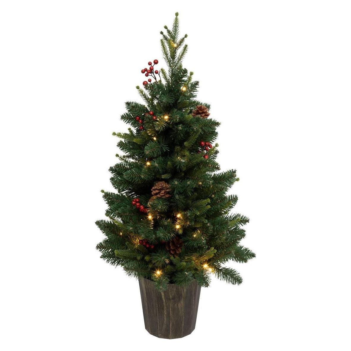 Atmosphera Choinka sztuczna w doniczce KAPPI z lampkami LED i timerem, 90 cm (90 cm) (62255622)