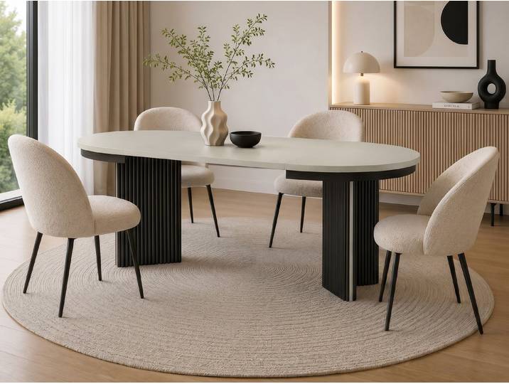 Beautysofa Esstisch PRESTIGE runder Design-Tisch ausziehbar Ø 100–180 cm oder Ø 120–200 cm (Metallbeinen, hitze- und verfärbung beständig), verschiedene Farben
