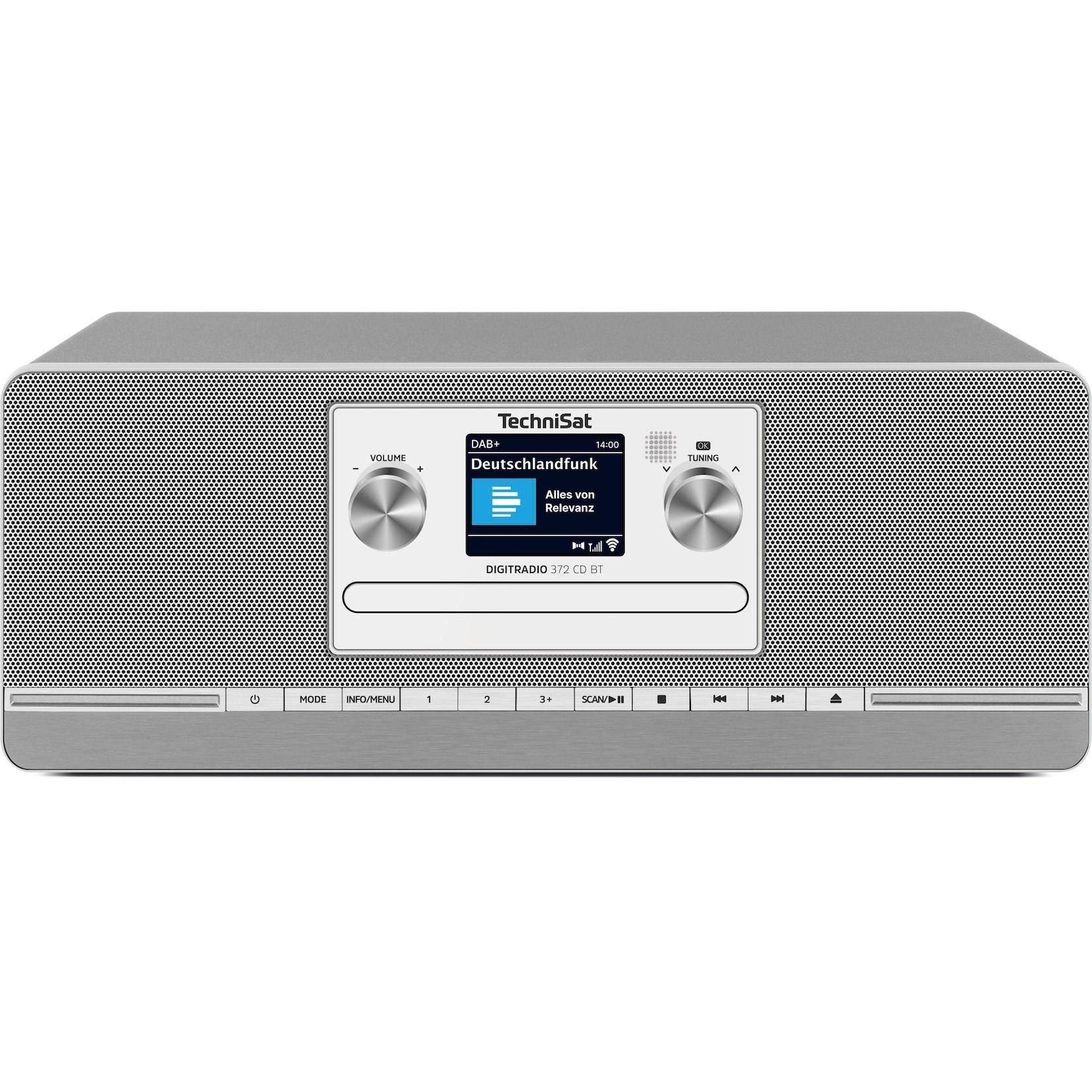 TechniSat DIGITRADIO 372 CD BT - 10 W DAB+ Digitalradio, UKW, CD, Bluetooth, Fernbedienung silber