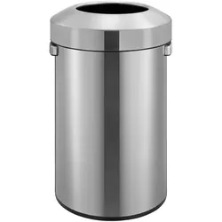 Mülleimer EKO Urban Bin Edelstahl matt 60 Liter stilvoller offener Abfallsammler aus gebürstetem Edelstahl