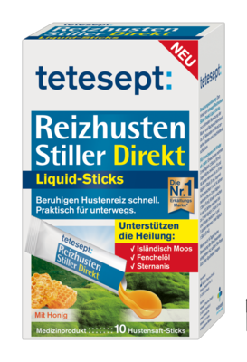 Merz Consumer Care GmbH TETESEPT Reizhusten Stiller Direkt Liquid Sticks 10 St 16584115
