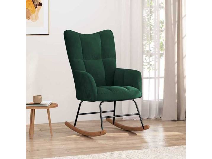 Chaise de relaxation - VIDAXL - TOP Chaise à bascule - 110 kg par siège - Vert foncé - Velours &&94289