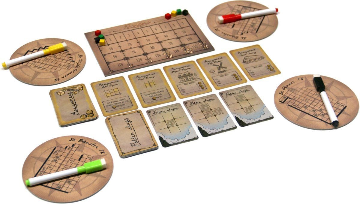 Jolly Dutch Polders - Flip & Write - Strategisch teken- en kaartspel