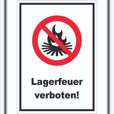 HB-Druck Lagerfeuer verboten Aufkleber A0 (841x1189mm)