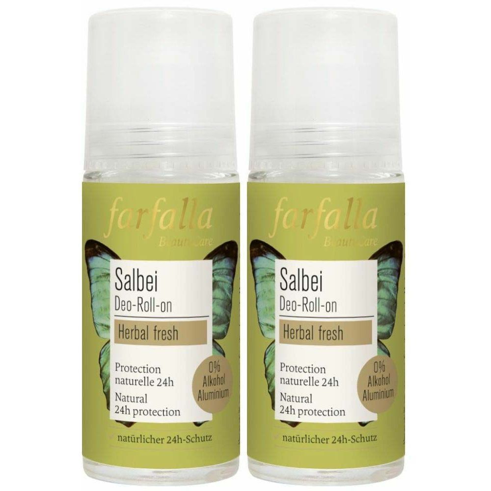 Farfalla Kräuter Deo Roll-on Salbei 50 ml x2 2x50 Roller