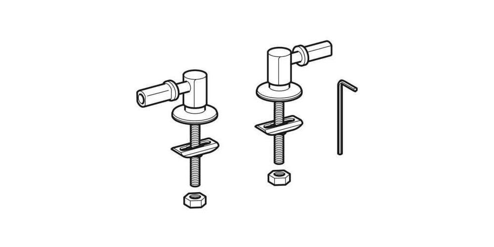 Geberit scharnier voor 4U toiletzitting, verchroomd, 574400