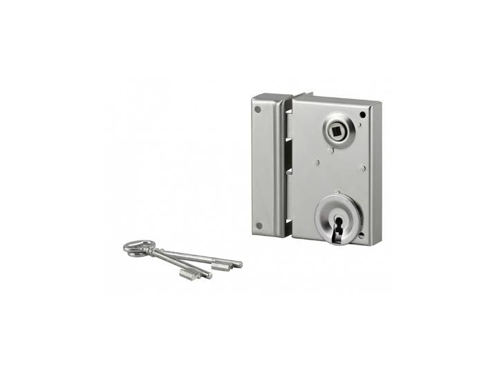 Thirard - Serrure Verticale En Applique À Clé À Fouillot Pour Portail\, Gauche\, Axe 40mm\, 70x110mm\, Zingué\, 2 Clés