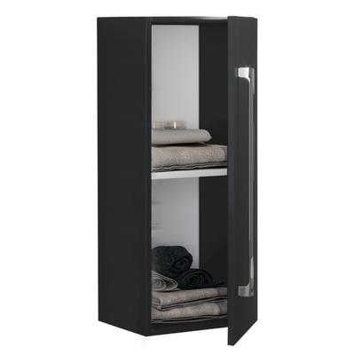 Midischrank VCM "Holz Badmöbel Midischrank Badschrank Bad Badinos D", schwarz, B:33cm T:22cm, Obermaterial: 100% Holz Wood., Schränke, Midischrank