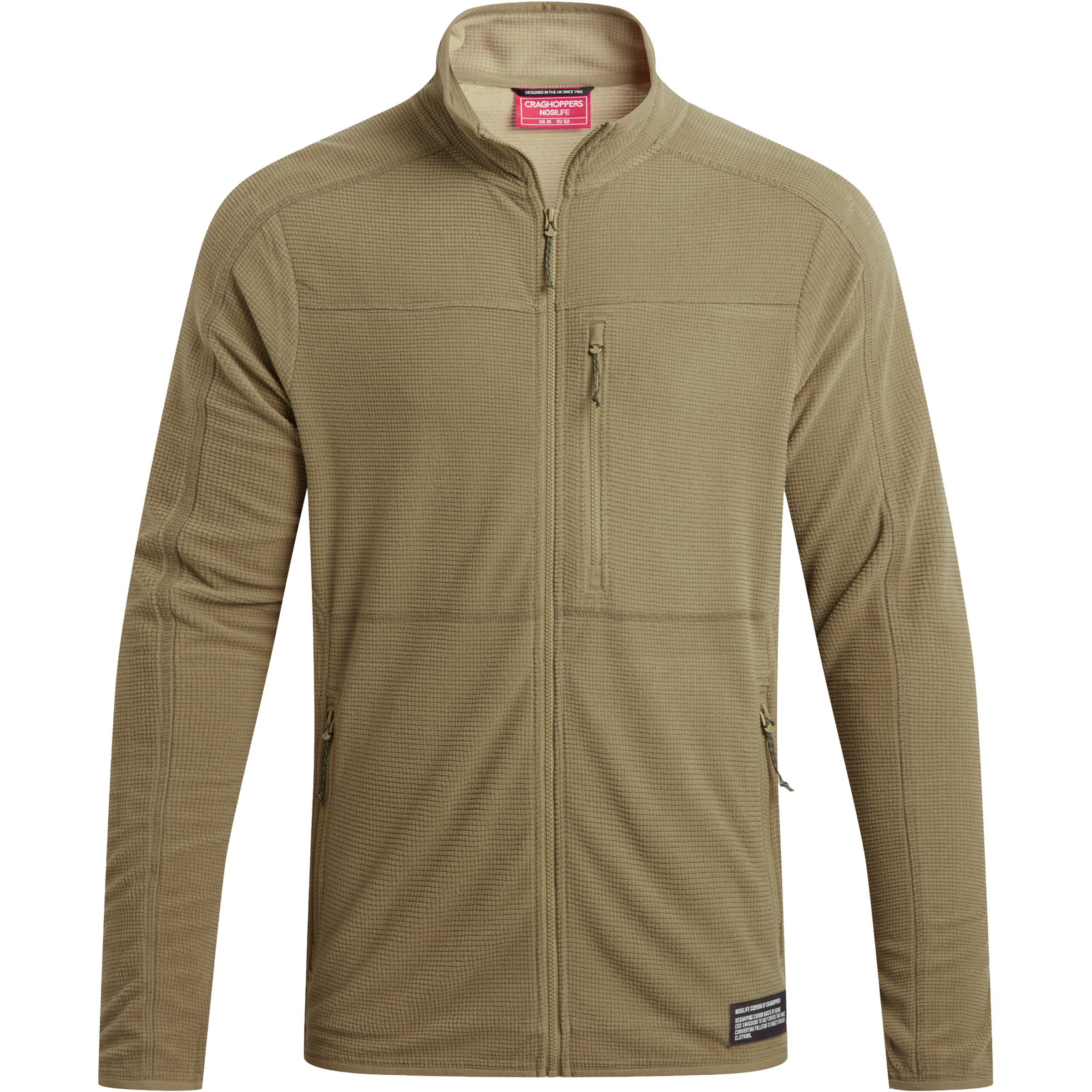 Craghoppers Nosilife Spry II Herren Fleecejacke oliv Größe S Camping Klein verpackbar