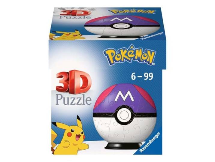 Ravensburger 3D Puzzle 11564 - Pokémon Pokéballs - Master Ball - [EN] Master Ball - voor grote en kleine fans vanaf 6 jaar