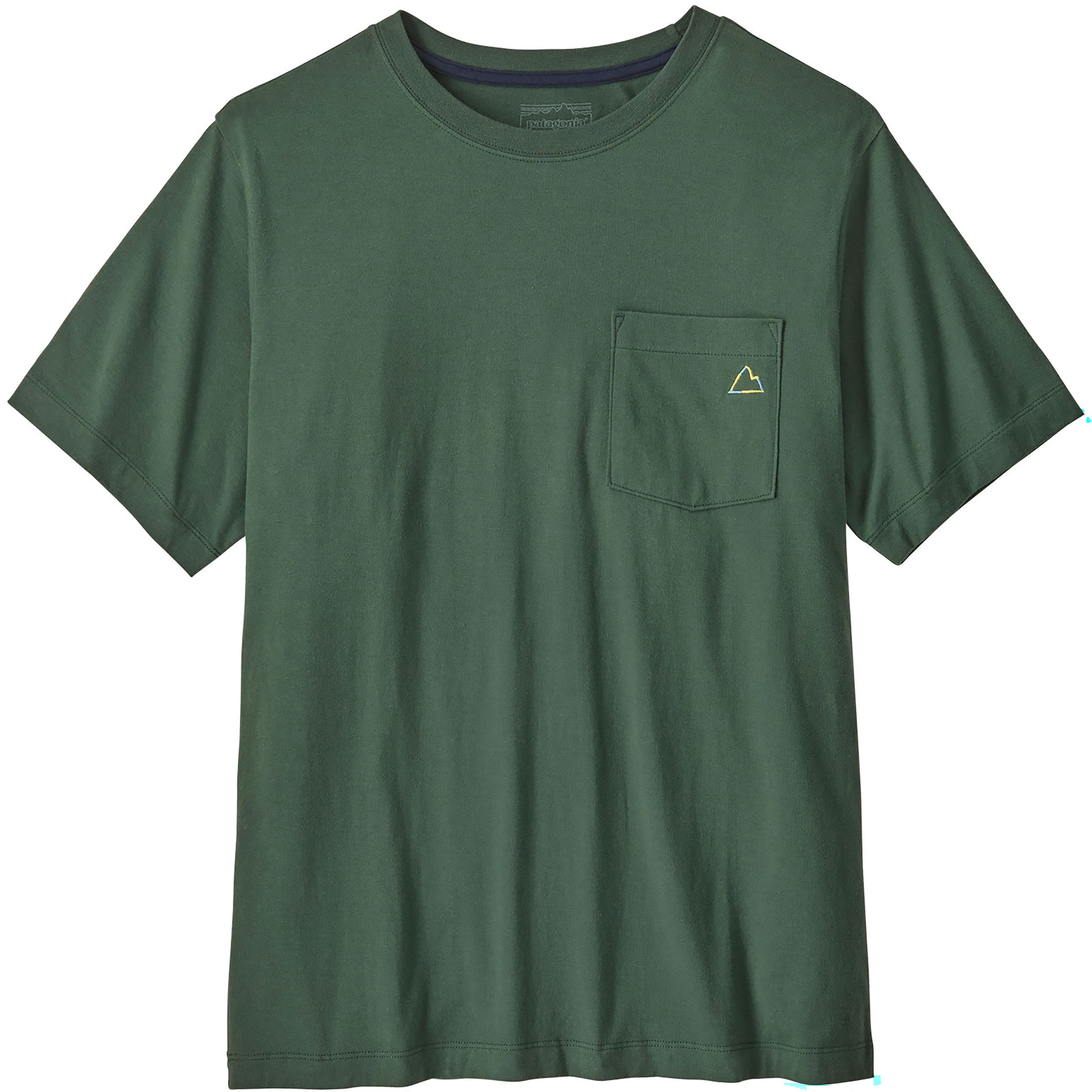 Patagonia Fitz Roy Massif Pocket Herren T-Shirts gruen Größe S Lifestyle Hautfreundlich