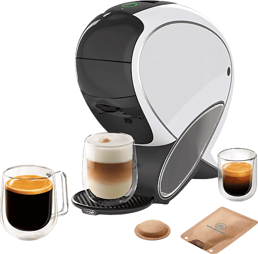 DE LONGHI Cafetera de cápsulas - De' Longhi Nescafé® Dolce Gusto® Neo Latte 300.WA, 15 bar, 1.3 l, 1600 W, Cápsulas compostables, Blanco
