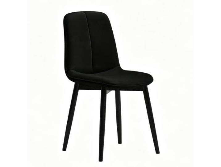 Esszimmerstuhl, Gepolsterte Akzentstühle, Moderner Küchen-Beistellhocker Gebogenes Massivholzbrett, Metallrahmen, For Küche, Esszimmer, Wohnzimmer(Black)