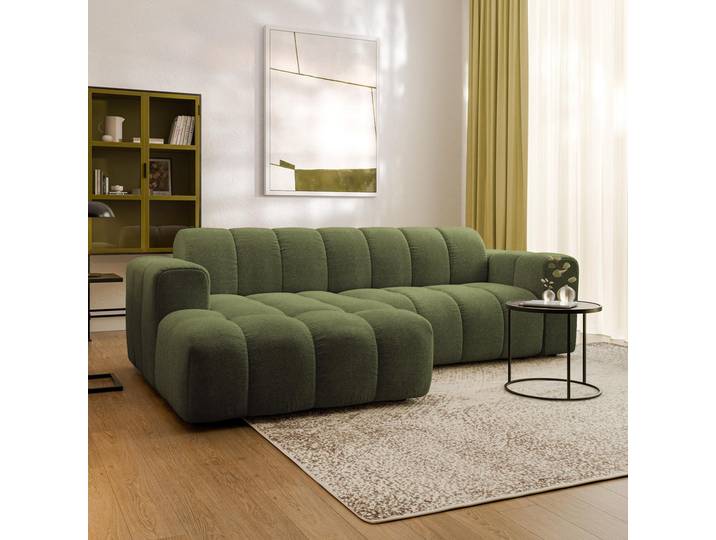 Masseno Ecksofa TISI Moderne Sofa für Wohnzimmer - Olivgrün, ARAGON 39