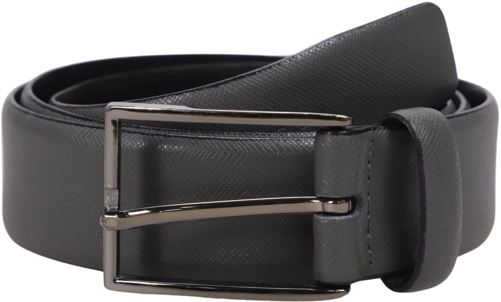 Lagerfeld Herren Gürtel, Grau, Gr. 85, Leder - Second Hand