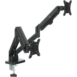 Maclean Halterung für 2 Maclean-Monitore Gasfeder 17 -32 2-10kg schwarz MC-134 (Tisch, 32", 10 kg), Monitor Halterung, Schwarz