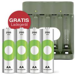 GP Aktion Gratis Ladegerät USB-Modell Ladegerät GP B441 inkl. 4x AA-Akku Mignon (AA)-Akku NiMH 2100 mAh 1.2 V 1 Set GPRCKCHB441U994