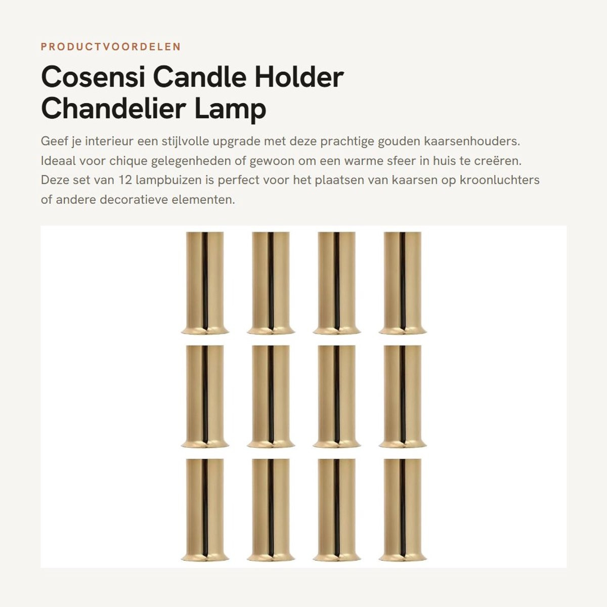Dailygoods Gouden Kaarsenhouder Chandelier Decoratie voor Taper Kaarsen