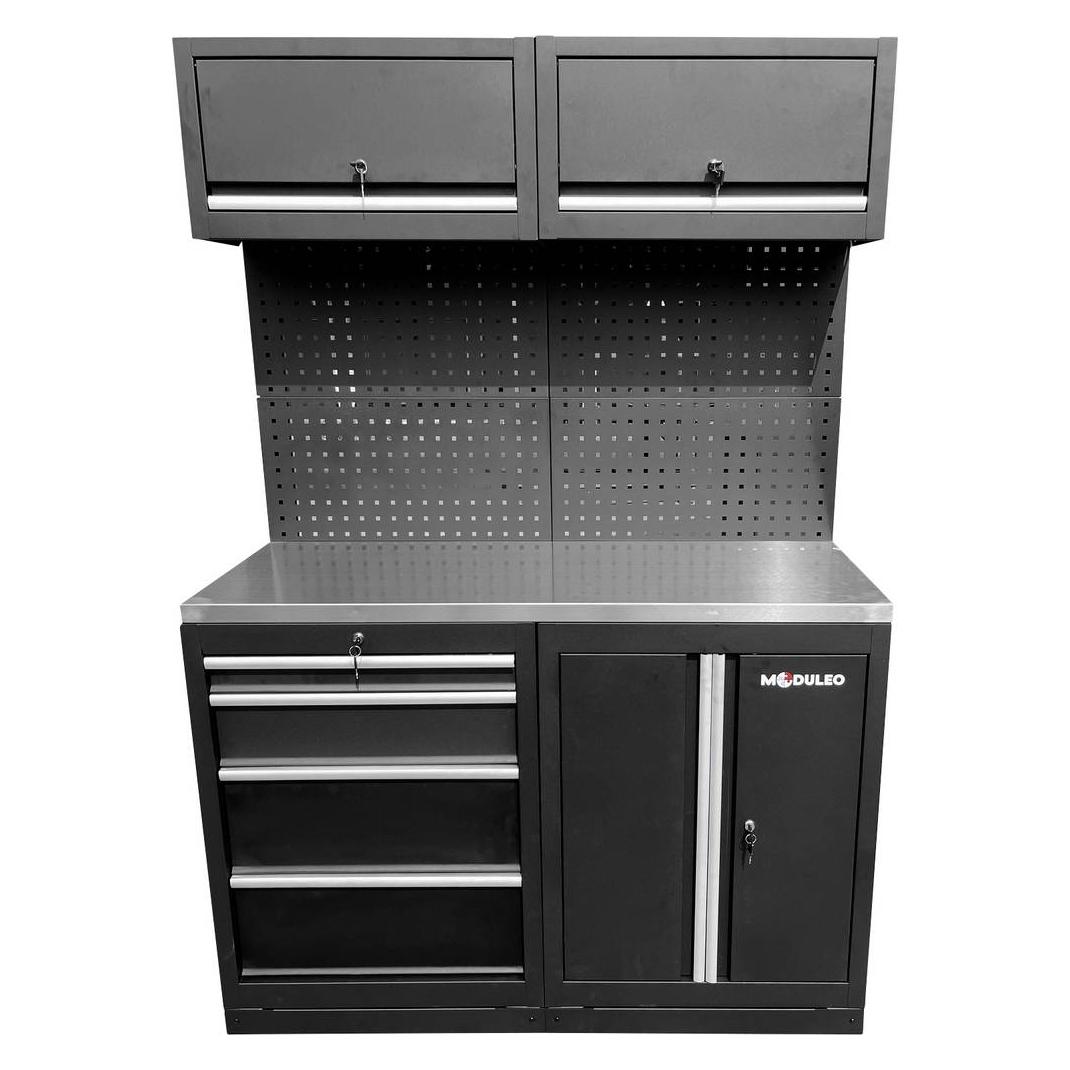 KS Tools 866.6030 Werkstatt-Schranksystem-Erweiterungsmodul, Edelstahlarbeitspl (136 cm, 189 cm) (866.6030)