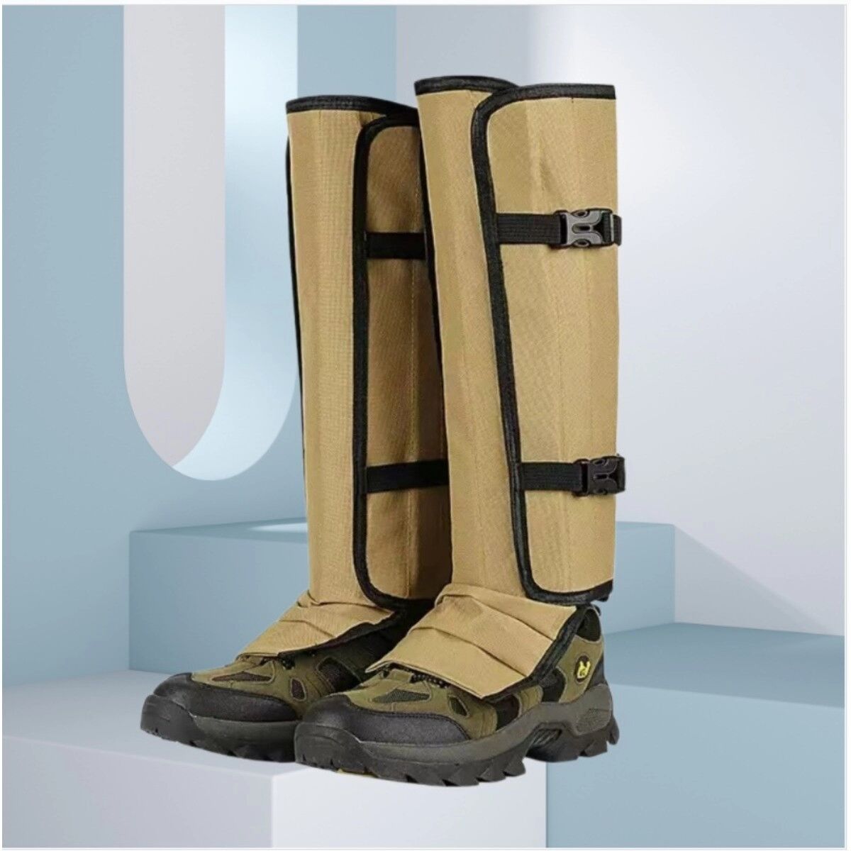 INF Outdoor-Jagd-Gamaschen – Oxford-Gewebe, schlangensichere Beinschützer 50cm x 35cm, wasser- und isolierend Khaki